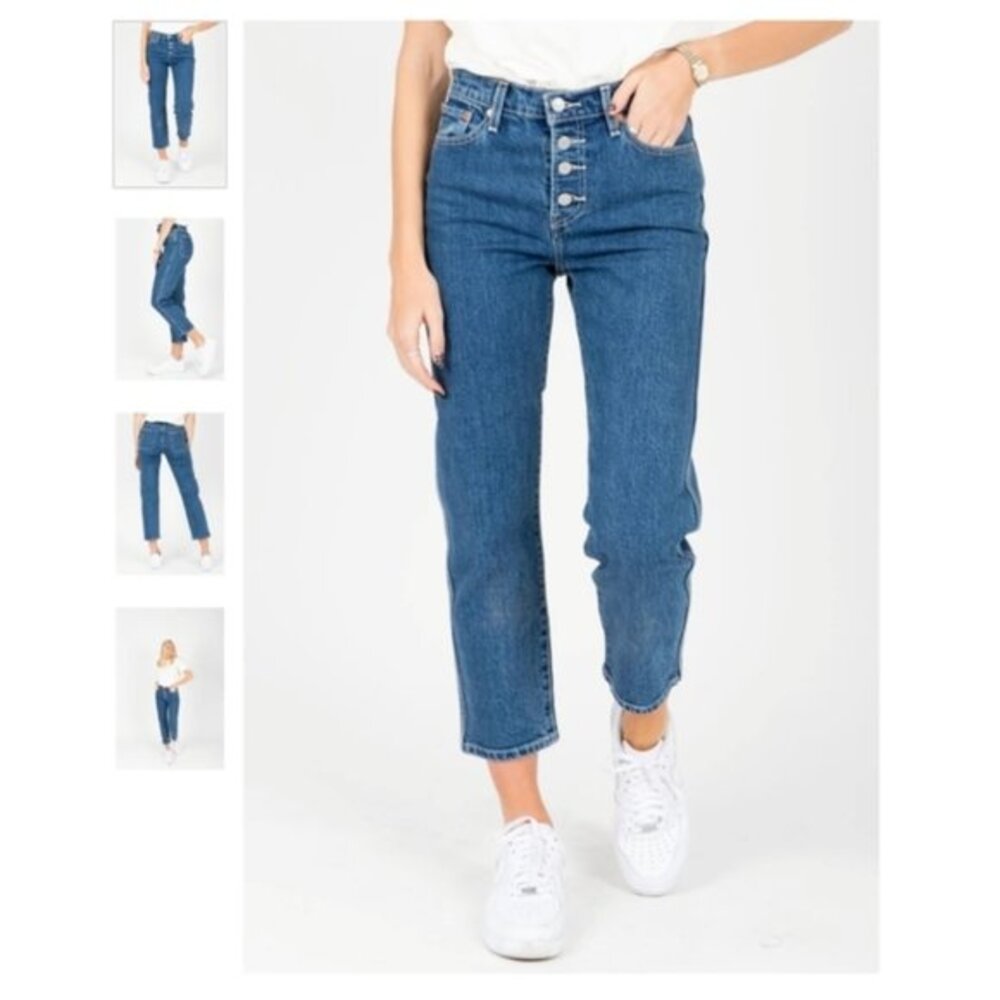 Denim Levi's High-Rise Straight Cropped Jeans, NWT
